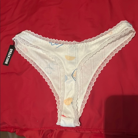 BootayBag White Eyelet Lace, Italian Summer, & Black Stripe Thong - Picture 3 of 5